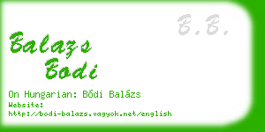 balazs bodi business card